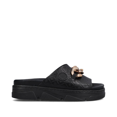 RIEKER - 62154-00 CHUNKY FASHION MULE - BLACK
