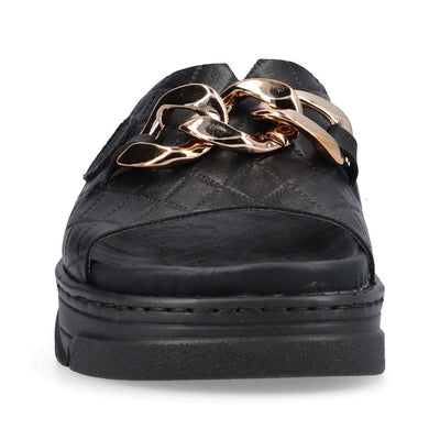 RIEKER - 62154-00 CHUNKY FASHION MULE - BLACK