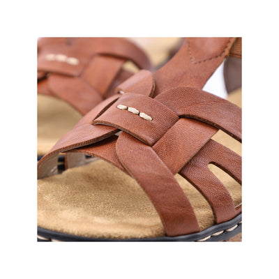 RIEKER - 62918-22 FLAT COMFORT SANDAL - TAN