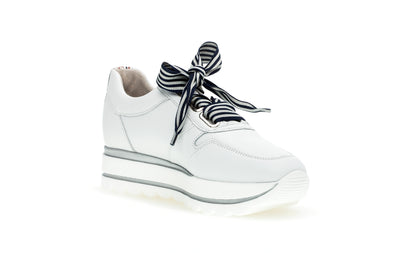 GABOR - 63.412.21 LACED FASHION SHOE - WHITE/NAVY