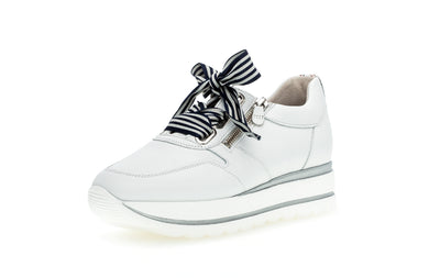 GABOR - 63.412.21 LACED FASHION SHOE - WHITE/NAVY