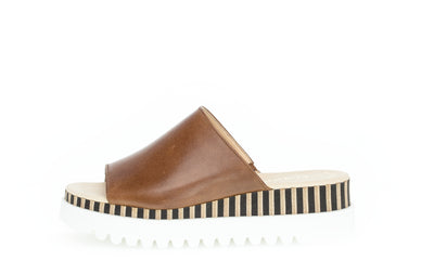 GABOR - 64.663.24 WEDGE MULE - TAN LEATHER