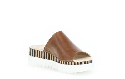 GABOR - 64.663.24 WEDGE MULE - TAN LEATHER