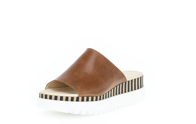 GABOR - 64.663.24 WEDGE MULE - TAN LEATHER