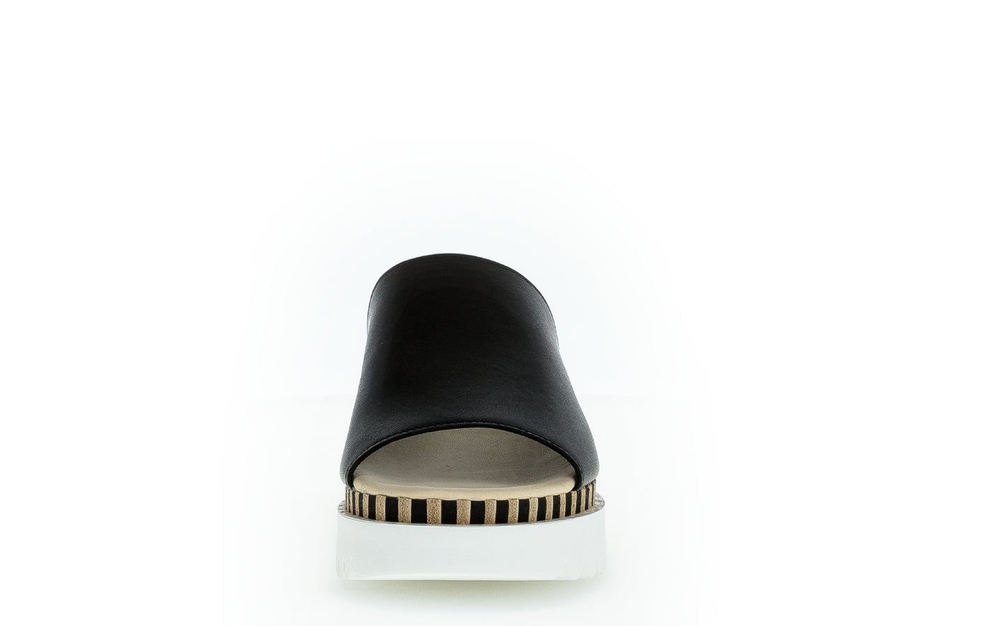 GABOR - 64.663.27 WEDGE MULE - BLACK LEATHER