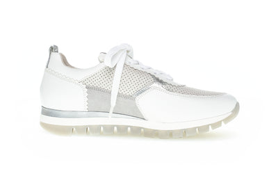 GABOR - 66.345.41 LACED FASHION SHOE - WHITE COMBI