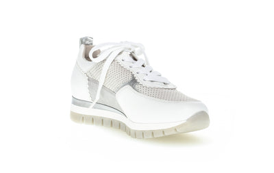 GABOR - 66.345.41 LACED FASHION SHOE - WHITE COMBI