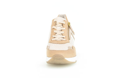 GABOR - 66.488.53 WEDGE LACED SHOE - CREAM COMBI