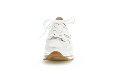GABOR - 66.526.51 LACED FASHION SHOE - WHITE/GOLD