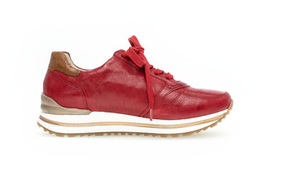 GABOR - 66.528.18 LACED FASHION TRAINER  - RED