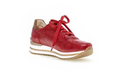 GABOR - 66.528.18 LACED FASHION TRAINER  - RED