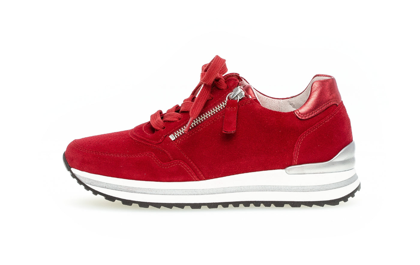 GABOR - 66.528.68 LACED FASHION SHOE - RED SUEDE