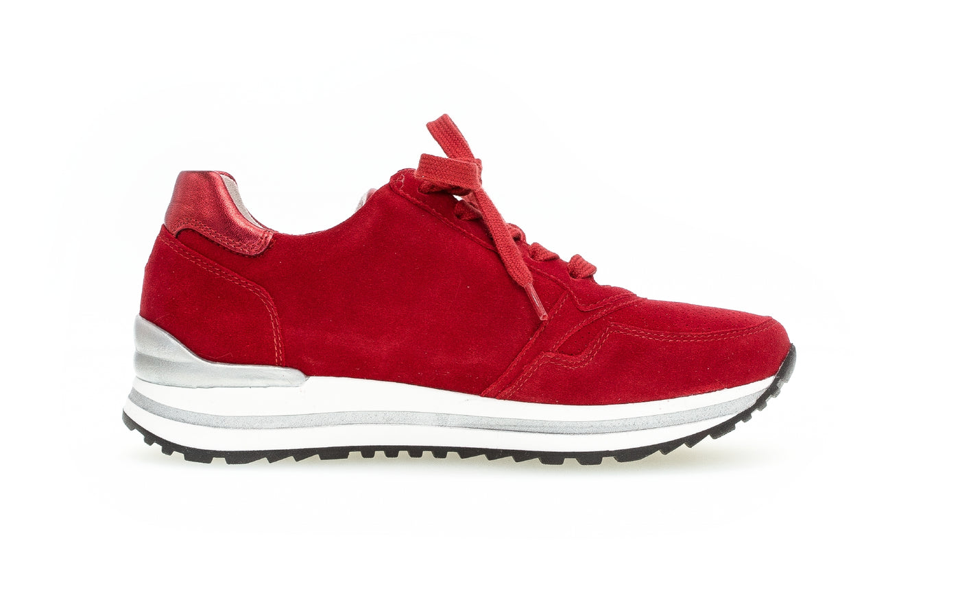 GABOR - 66.528.68 LACED FASHION SHOE - RED SUEDE