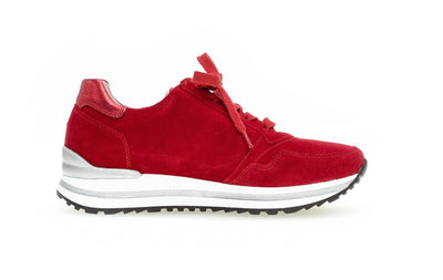 GABOR - 66.528.68 LACED FASHION SHOE - RED SUEDE