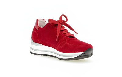 GABOR - 66.528.68 LACED FASHION SHOE - RED SUEDE