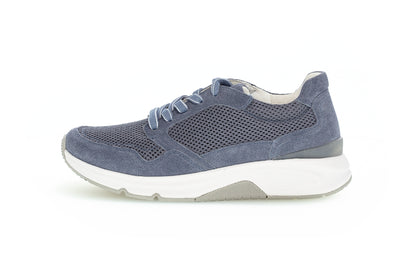 GABOR - 66.896.26 ROLLING SOFT TRAINER - BLUE SUEDE