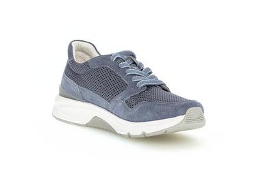 GABOR - 66.896.26 ROLLING SOFT TRAINER - BLUE SUEDE