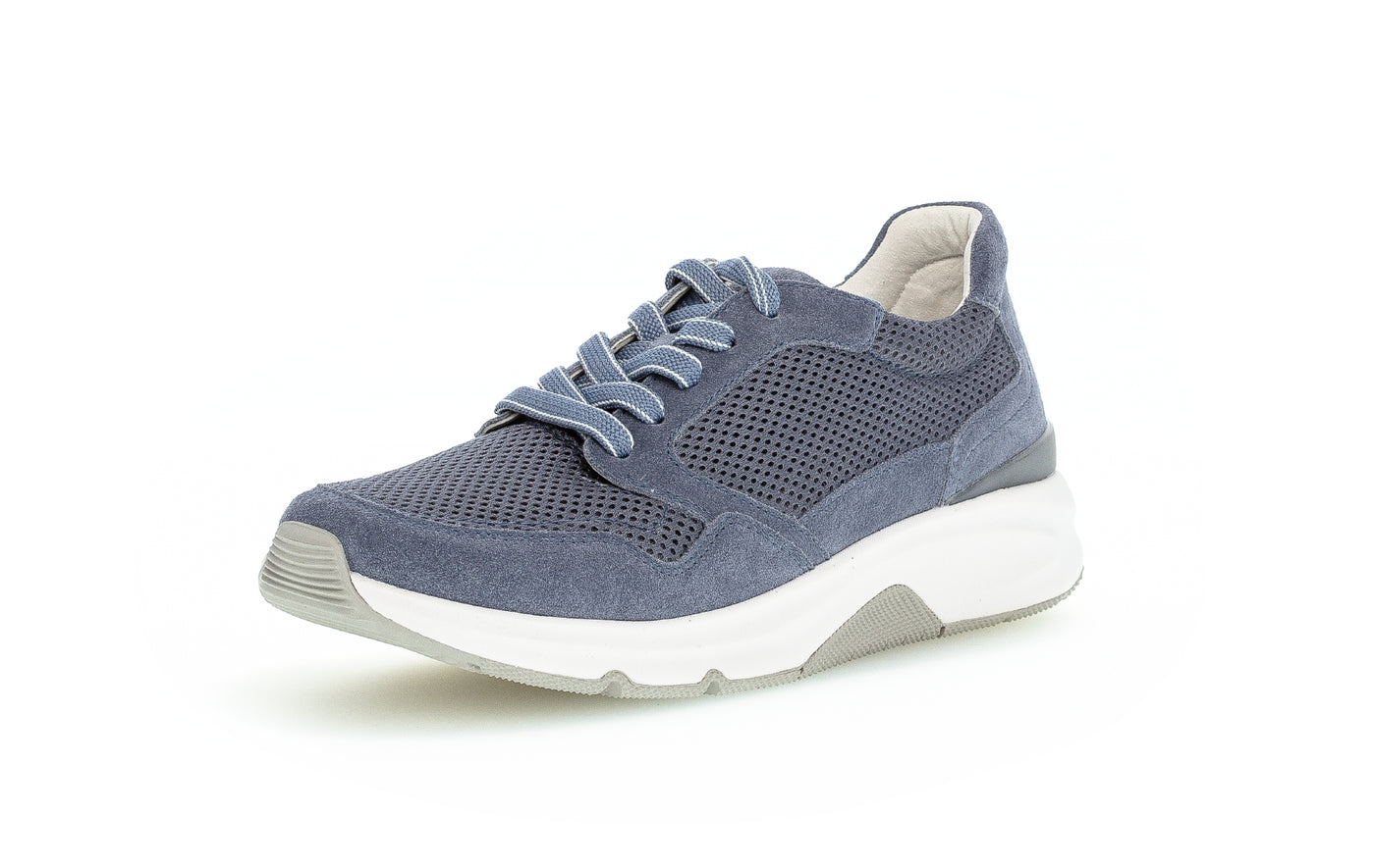 GABOR - 66.896.26 ROLLING SOFT TRAINER - BLUE SUEDE