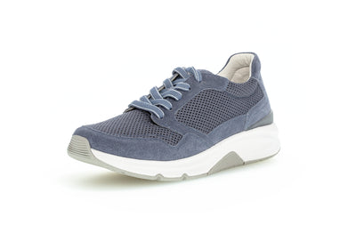 GABOR - 66.896.26 ROLLING SOFT TRAINER - BLUE SUEDE