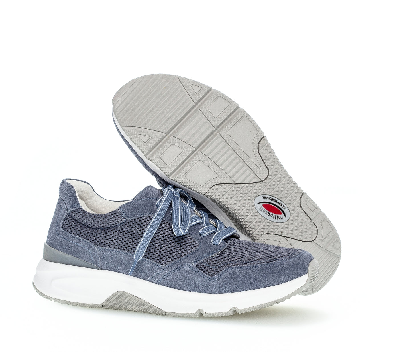 GABOR - 66.896.26 ROLLING SOFT TRAINER - BLUE SUEDE