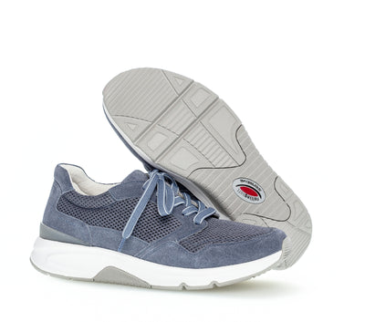 GABOR - 66.896.26 ROLLING SOFT TRAINER - BLUE SUEDE