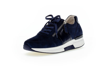 GABOR - 66.928.36 ROLLING SOFT LACED FASHION SHOE - NAVY
