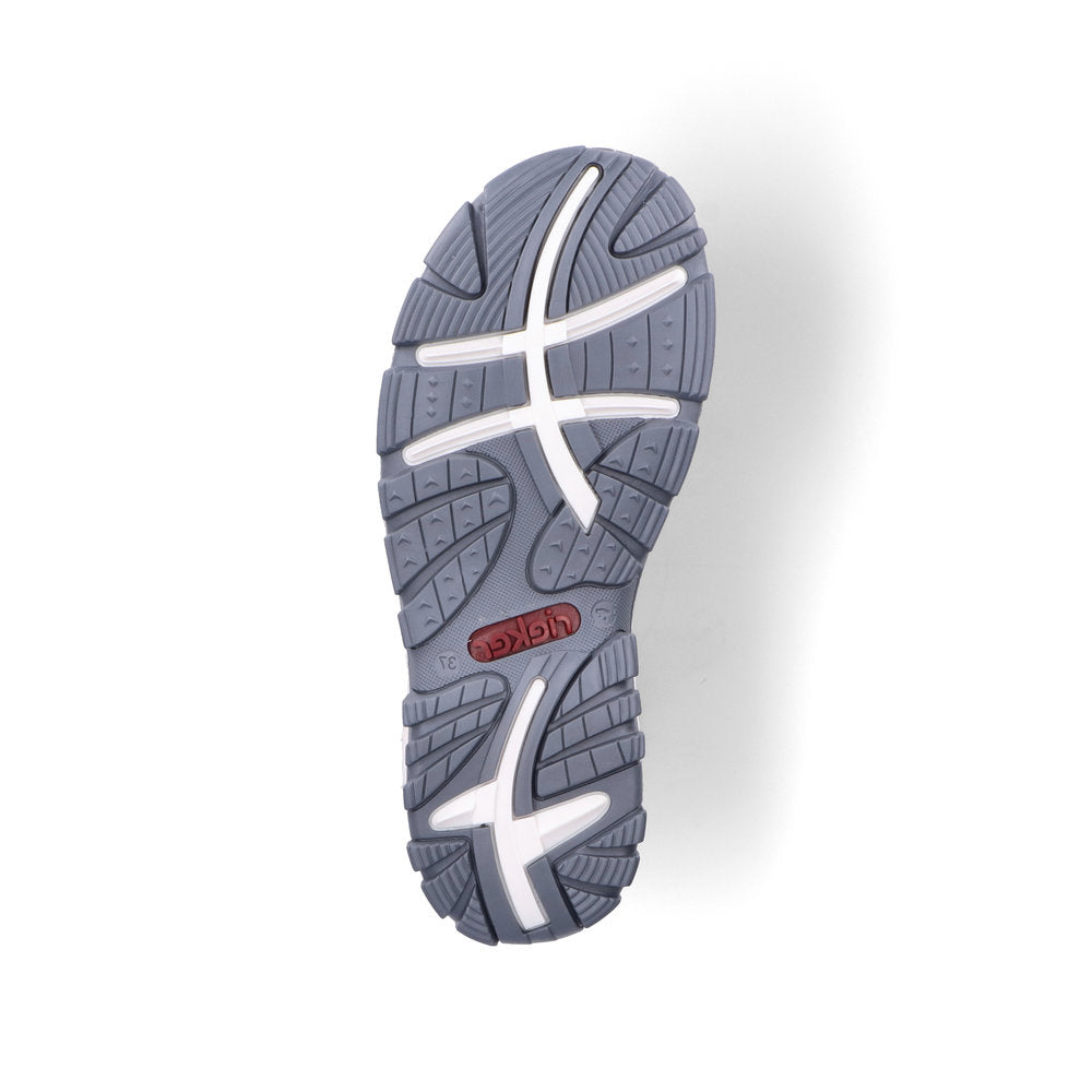 RIEKER 68871-33 - FLAT VELCRO SANDAL - RED MULTI