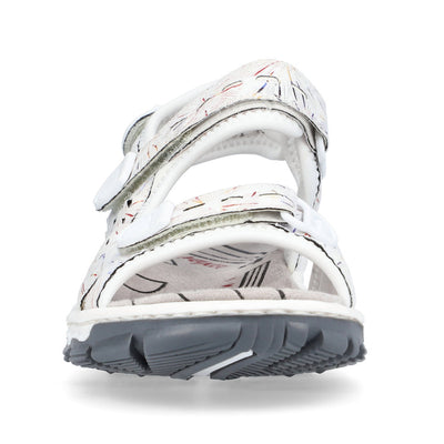 RIEKER - 68872-90 VELCRO COMFORT SANDAL - WHITE MULTI