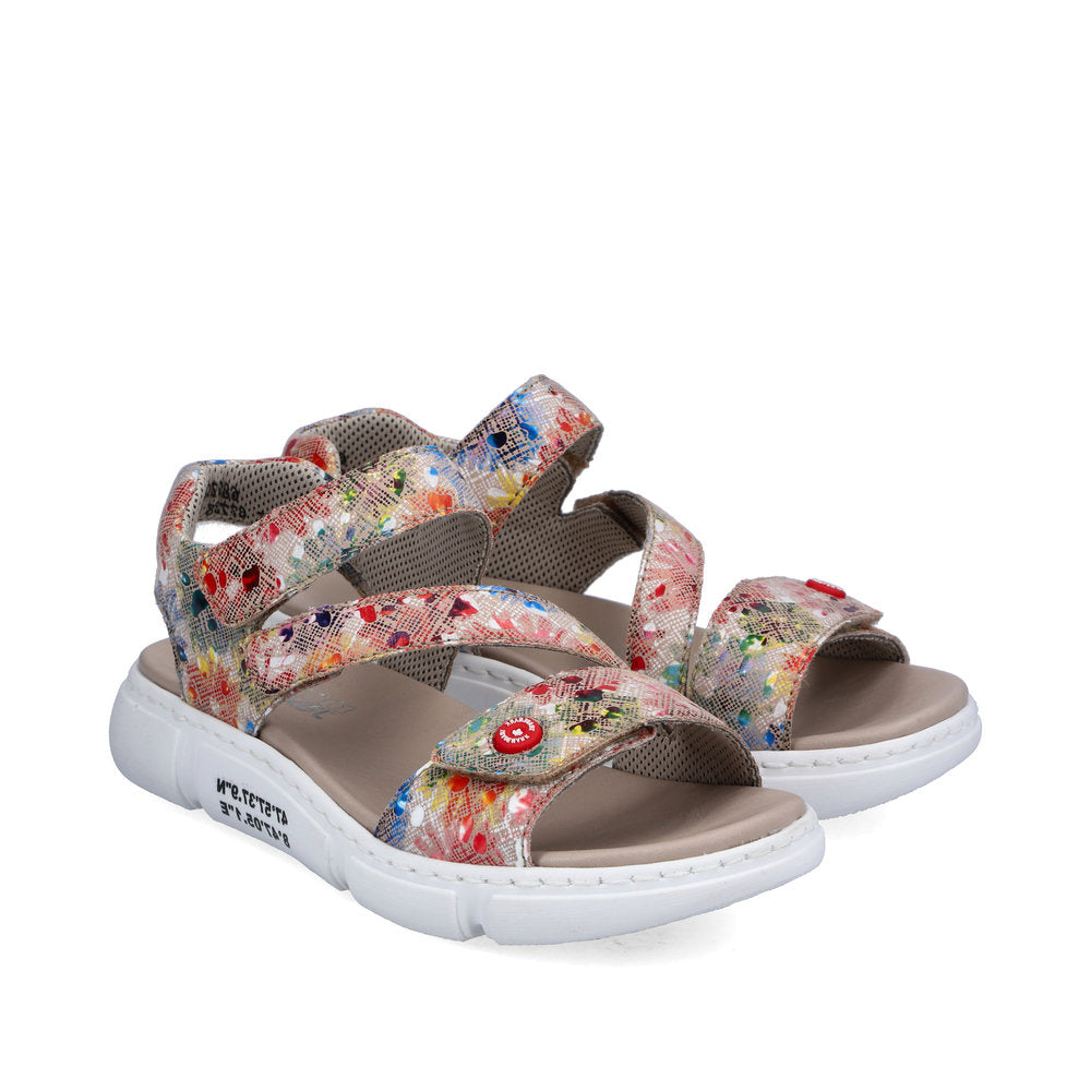 RIEKER - 68970-90 FASHION SANDAL - RED MULTI