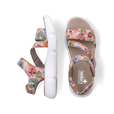 RIEKER - 68970-90 FASHION SANDAL - RED MULTI