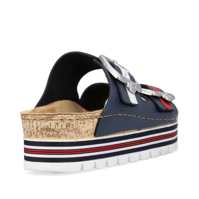 RIEKER - 69550-14 CHUNKY FASHION MULE - NAVY