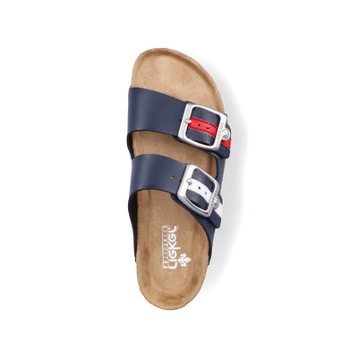 RIEKER - 69550-14 CHUNKY FASHION MULE - NAVY