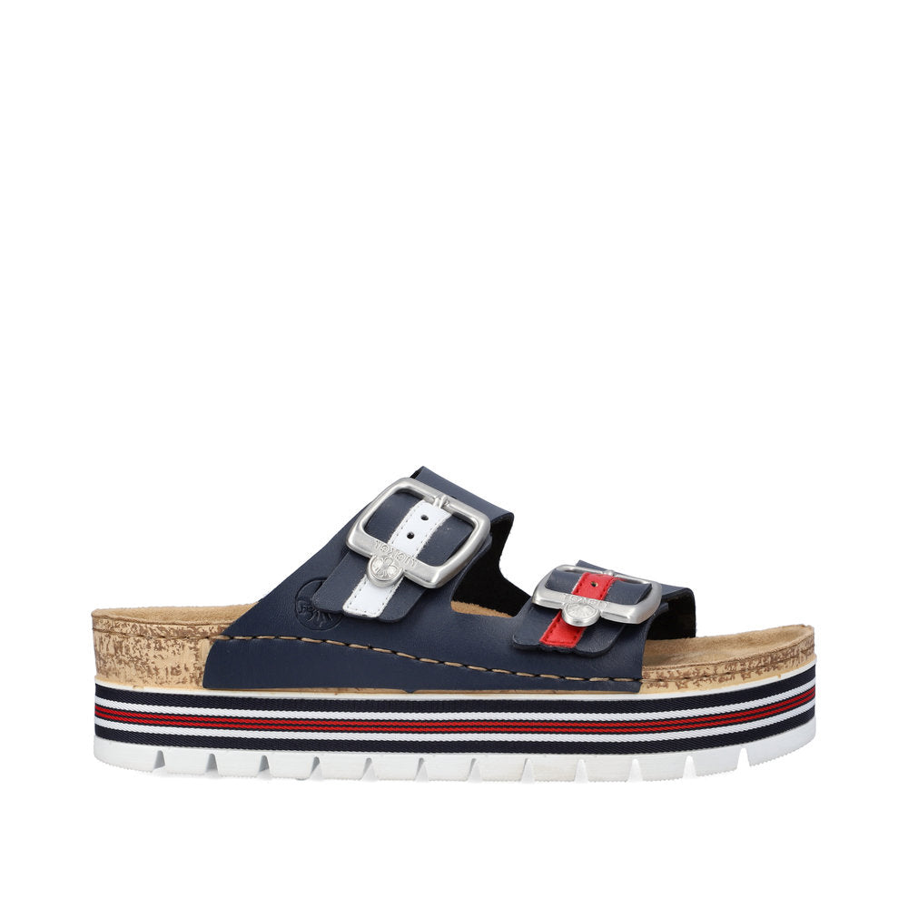 RIEKER - 69550-14 CHUNKY FASHION MULE - NAVY