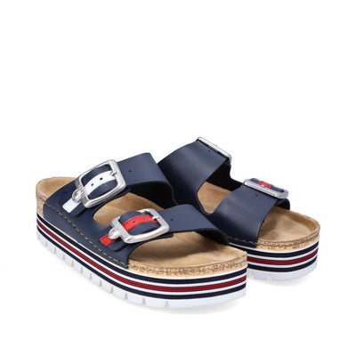 RIEKER - 69550-14 CHUNKY FASHION MULE - NAVY