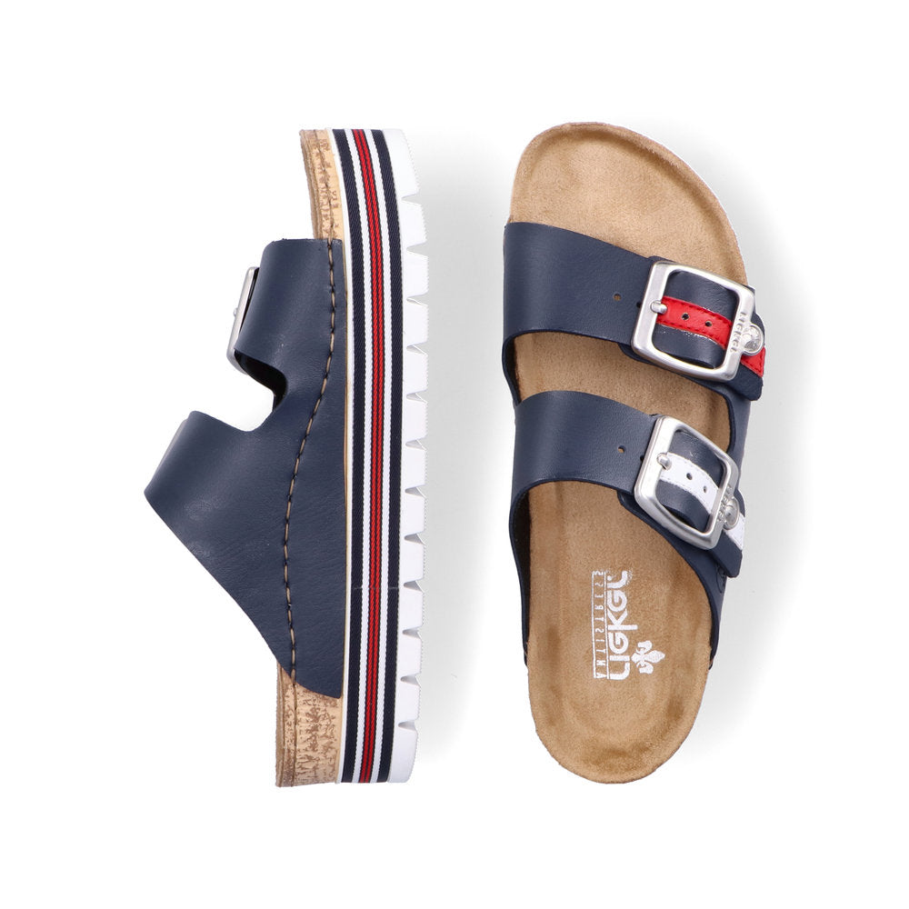 RIEKER - 69550-14 CHUNKY FASHION MULE - NAVY