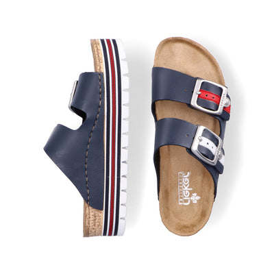 RIEKER - 69550-14 CHUNKY FASHION MULE - NAVY