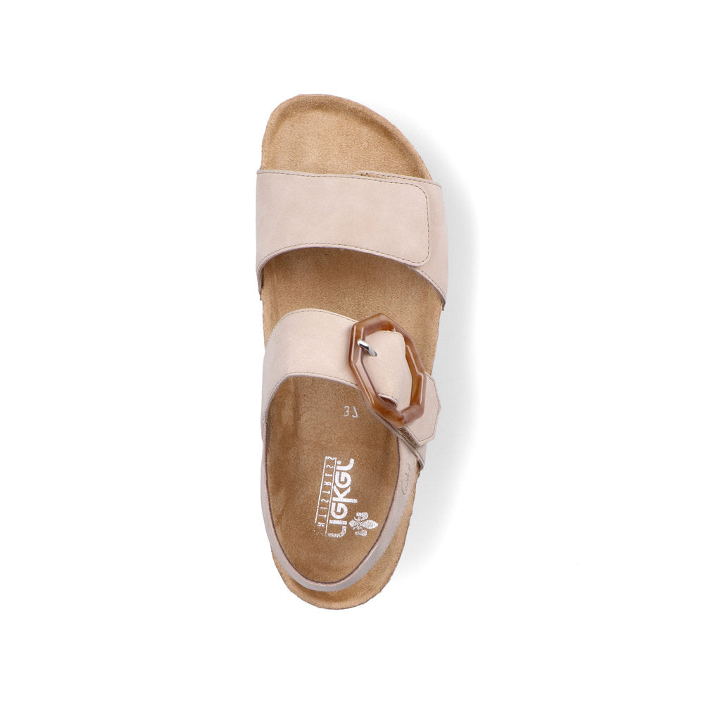 RIEKER - 69553-62 VELCRO FASHION SANDAL - BEIGE
