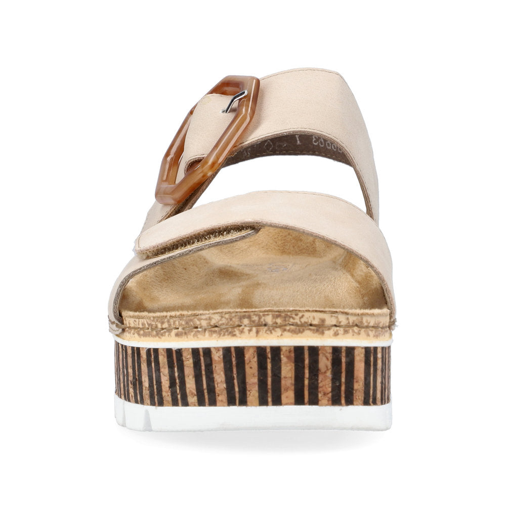 RIEKER - 69553-62 VELCRO FASHION SANDAL - BEIGE