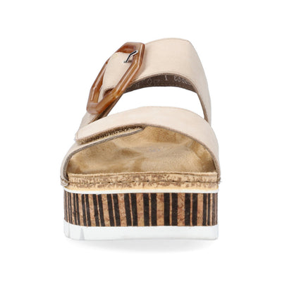 RIEKER - 69553-62 VELCRO FASHION SANDAL - BEIGE
