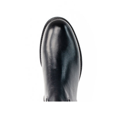 GABOR - 71.608.27 LOW HEEL LONG BOOT - BLACK LEATHER