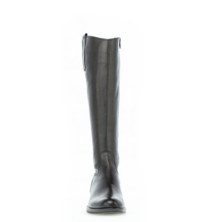 GABOR - 71.608.27 LOW HEEL LONG BOOT - BLACK LEATHER