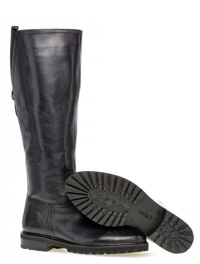 GABOR 71.629.26 - FLAT HEEL LONG BOOT - DARK NAVY