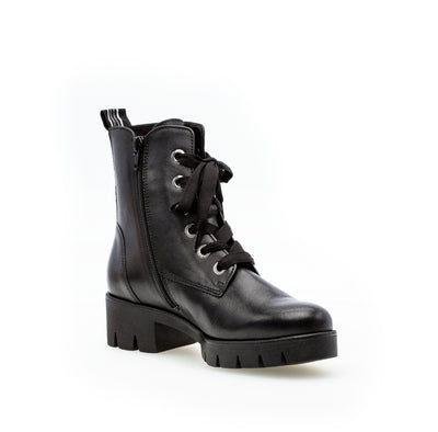 GABOR - 71.711.27 LACED UP ANKLE BOOT - BLACK
