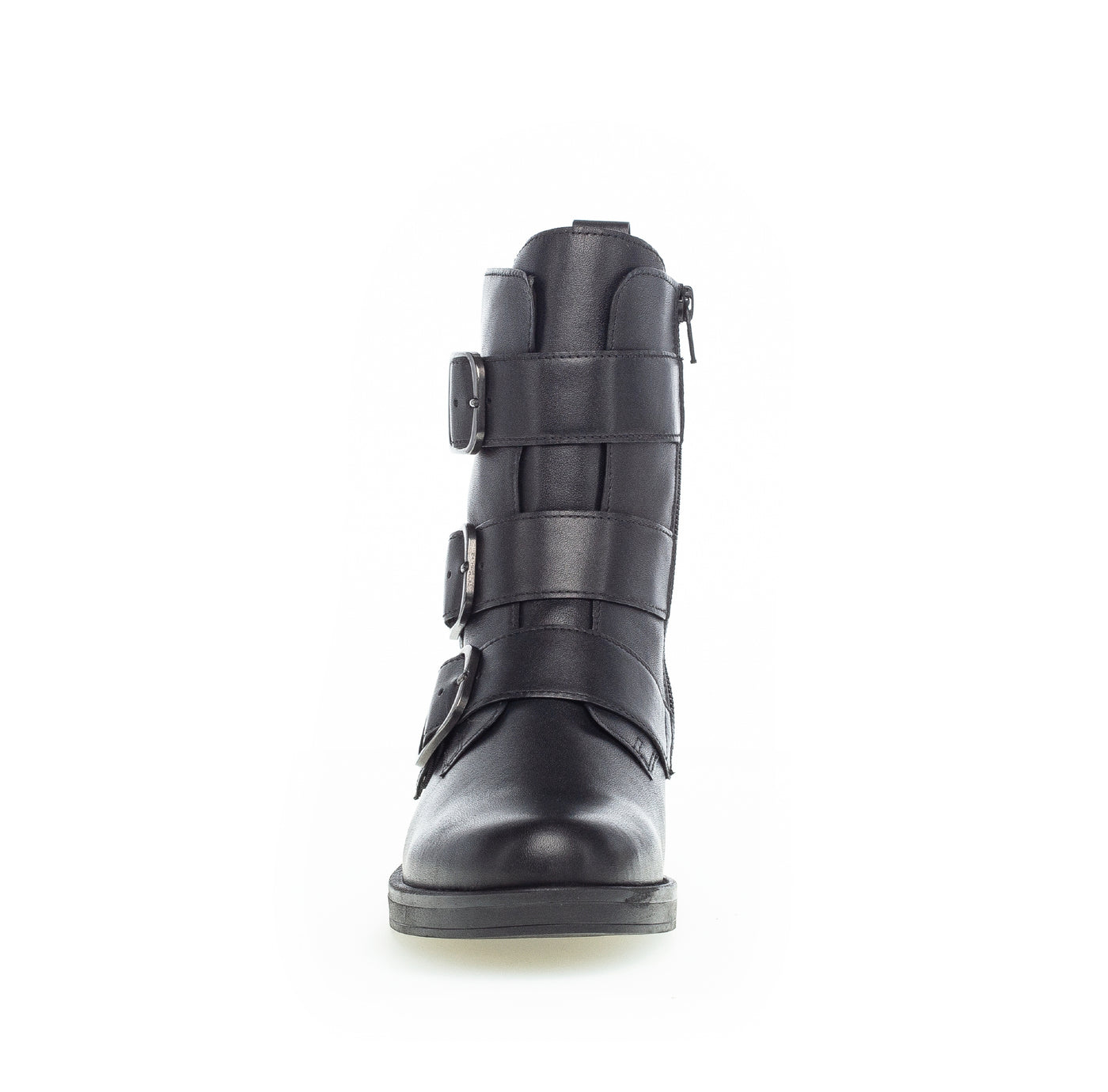 GABOR - 71.795.27 FLAT ZIP ANKLE BOOT WITH BUCKLE STRAPS - BLACK