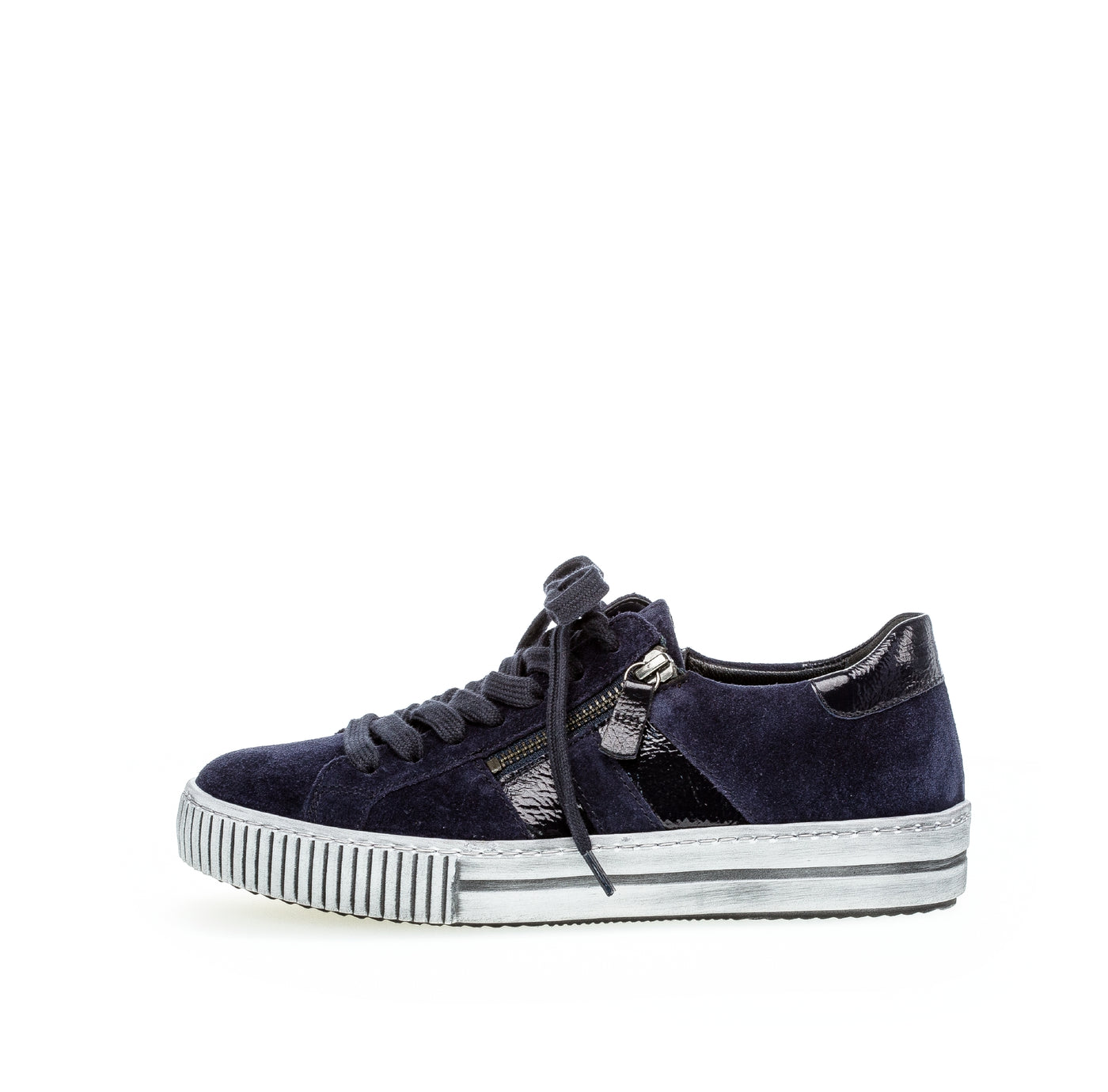 GABOR - 73.360.16 FLAT LACE UP FASHION SHOE - NAVY