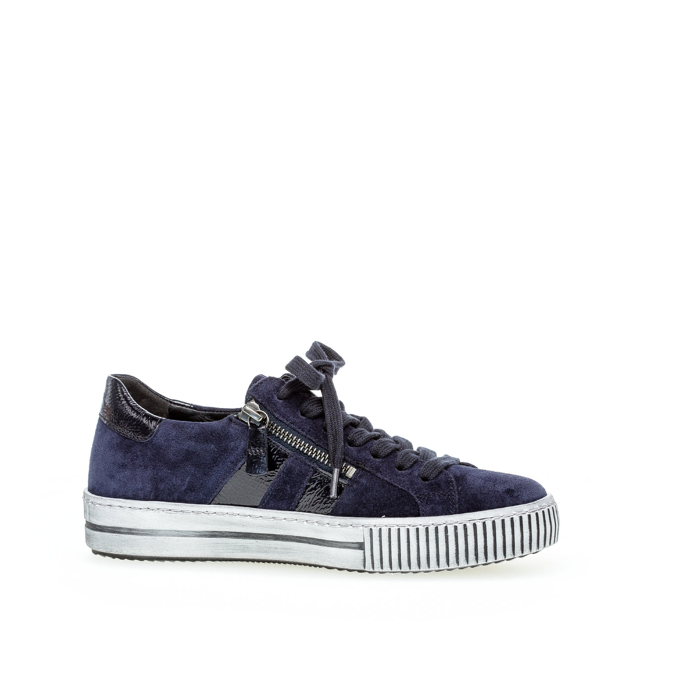 GABOR - 73.360.16 FLAT LACE UP FASHION SHOE - NAVY