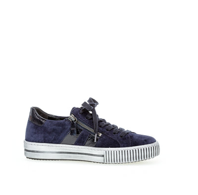 GABOR - 73.360.16 FLAT LACE UP FASHION SHOE - NAVY