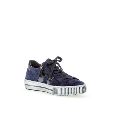 GABOR - 73.360.16 FLAT LACE UP FASHION SHOE - NAVY