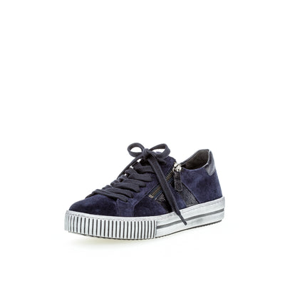 GABOR - 73.360.16 FLAT LACE UP FASHION SHOE - NAVY