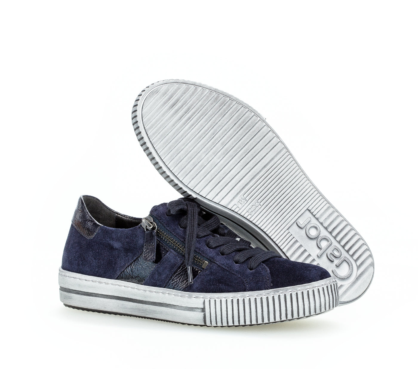 GABOR - 73.360.16 FLAT LACE UP FASHION SHOE - NAVY